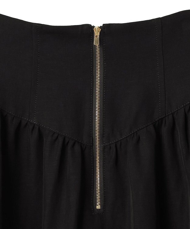 BEIGE， BERNARD / リネン混 ゴールドジップ ハイウエススカート Black