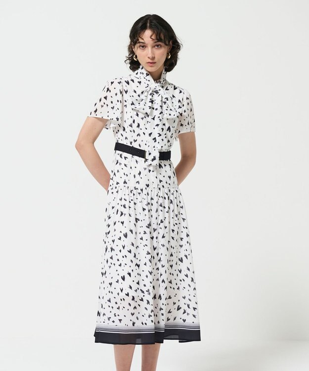 GRACE CONTINENTAL ハートレオパードプリントワンピース キナリ