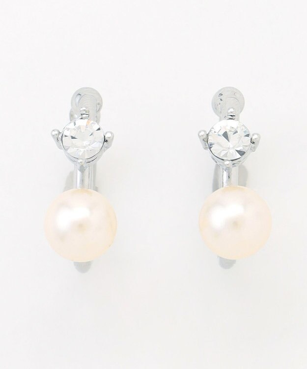 J.PRESS LADIES 【WEB限定・2way・2set】パールビジュー イヤカフ リング 【WEB限定】シルバー系