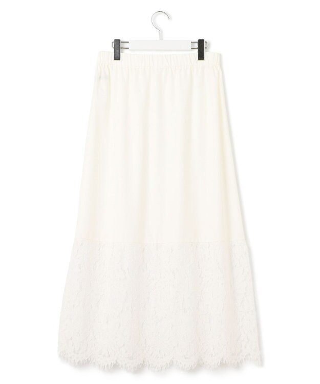 23区 S 【LEE10月号掲載/洗える】レースコンビ ペチコート スカート ホワイト系