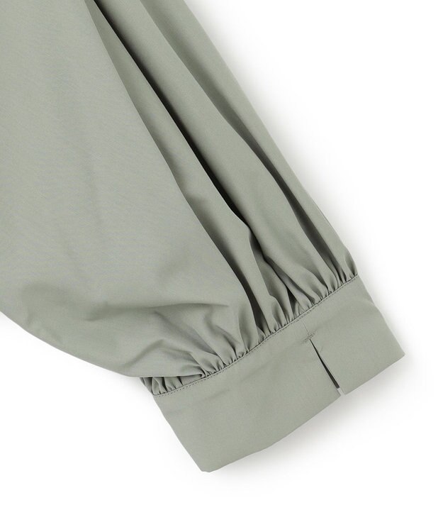 UNFILO イージーケア ピンタックブラウス カーキ