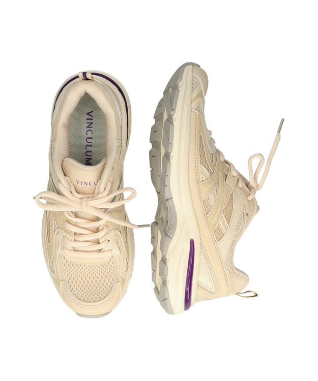 Bridget Birkin 【VINCULUM】レースアップダッドスニーカー ベージュ