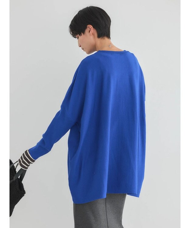 AMERICAN HOLIC バイパチポンチョライクＢＩＧニットチュニック Blue