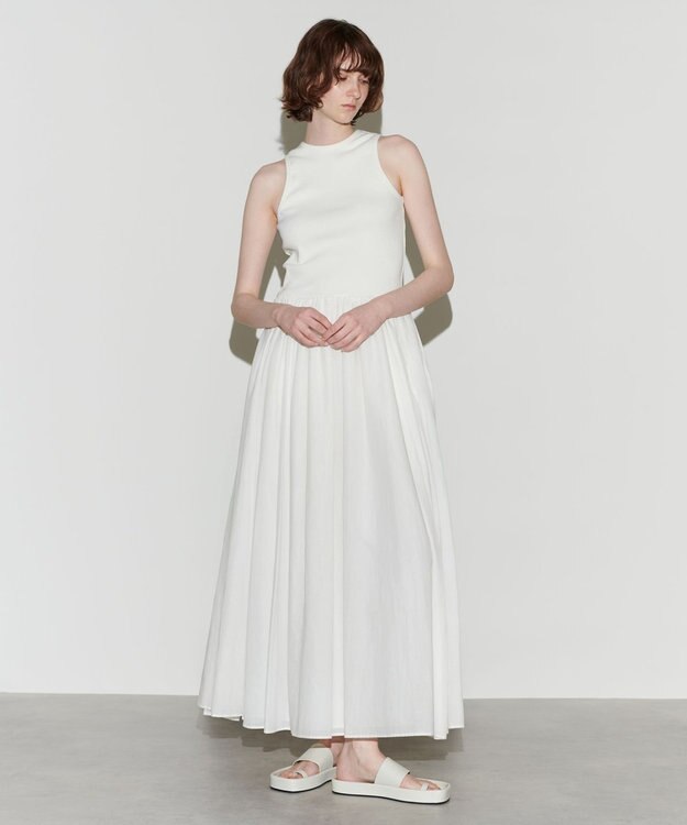 NAVE 【Nave　洗える】トランスペアレントボイル ドレス ホワイト系