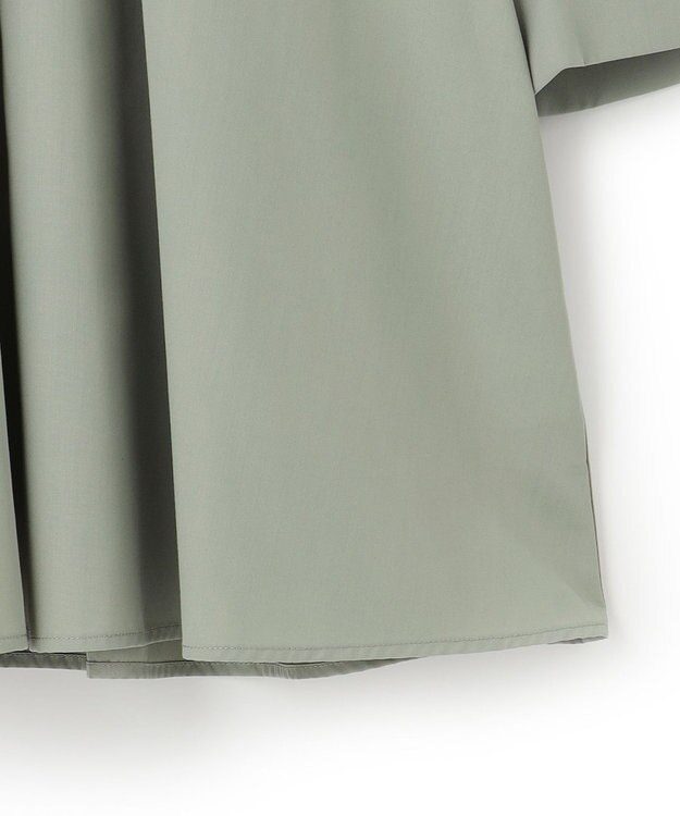 UNFILO イージーケア ピンタックブラウス カーキ