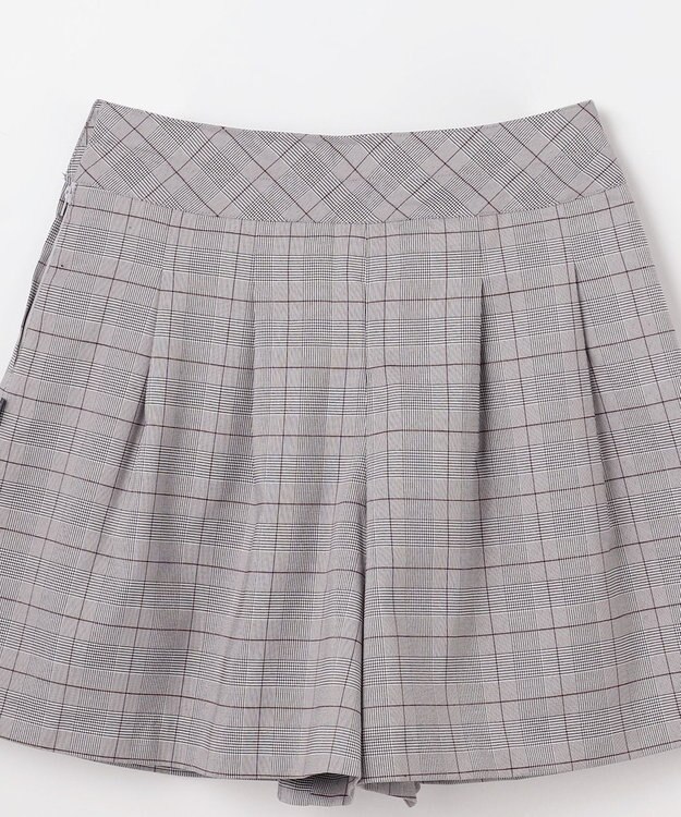 組曲 KIDS 【150-170㎝】 グレンチェックキュロット グレー