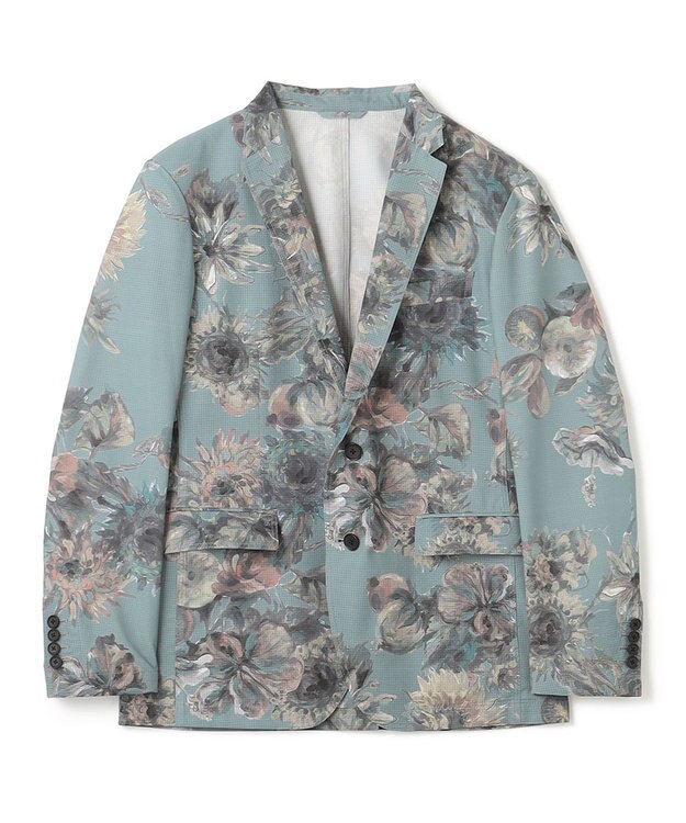 JOSEPH HOMME 【LEON 掲載】クールドッツストレッチトロピカル柄　ジャケット ピーコックグリーン系5