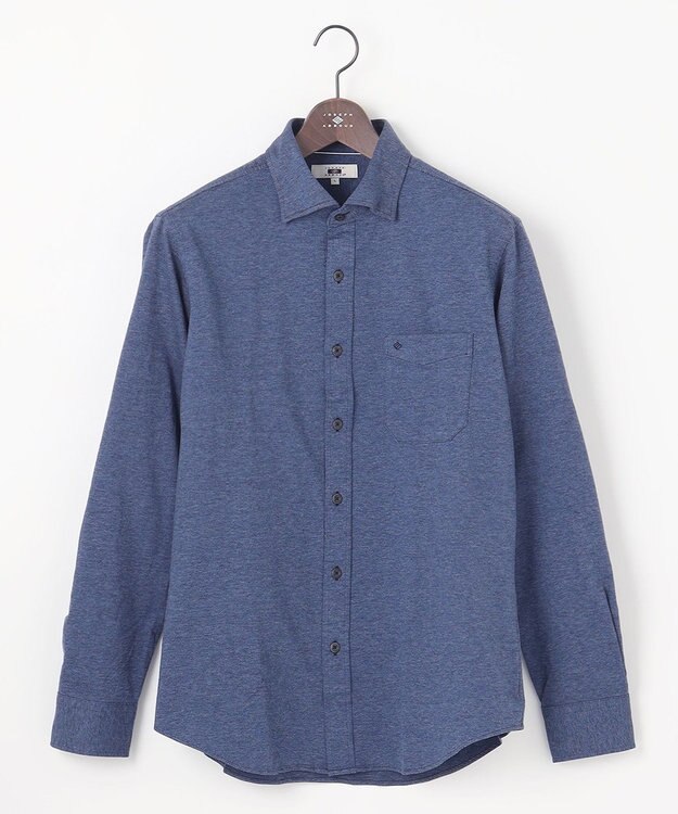 JOSEPH ABBOUD 【ストレッチ】コンフォートジャージーシャツ ネイビー系