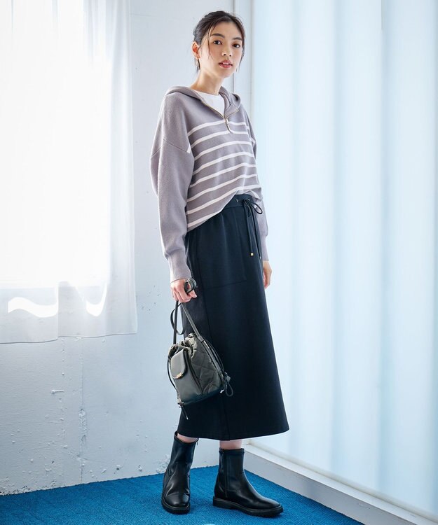 ANY キルティングドロストショルダーバッグ オリーブ