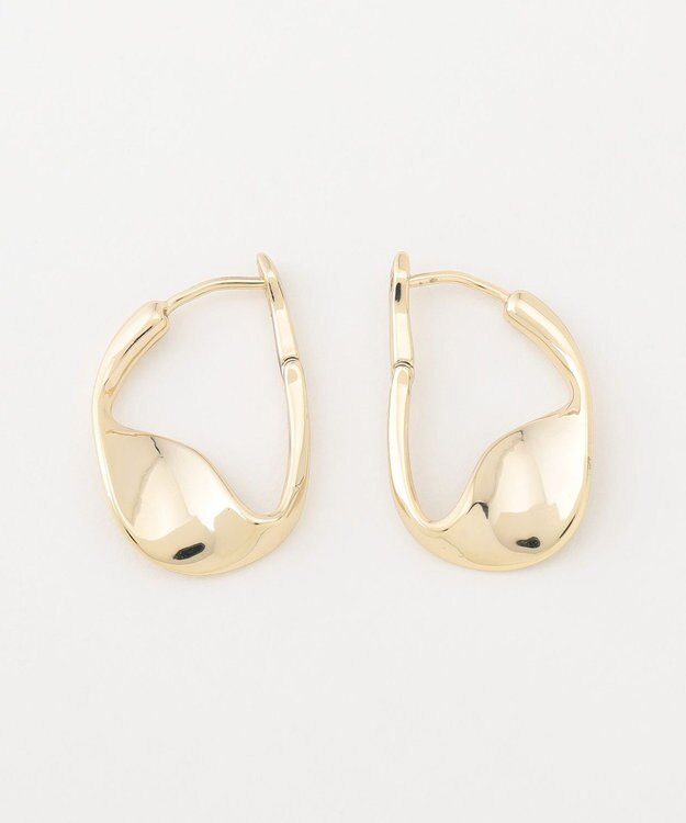 ANY 【WEB限定】メタルフープモチーフピアス(両耳用) ライトゴールド