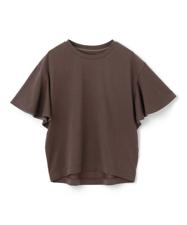 UNFILO フレアスリーブ Tシャツ ブラウン