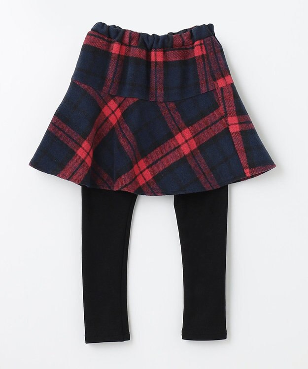 ANY KIDS タータンチェックスカッツ レッド系チェック