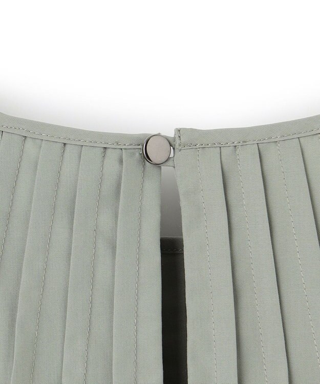 UNFILO イージーケア ピンタックブラウス カーキ