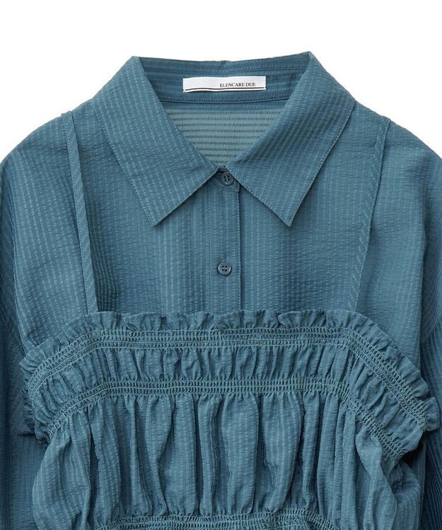 Green Parks ・ＥＬＥＮＣＡＲＥ　ＤＵＥ　ビスチェ付ショートシャツ Green