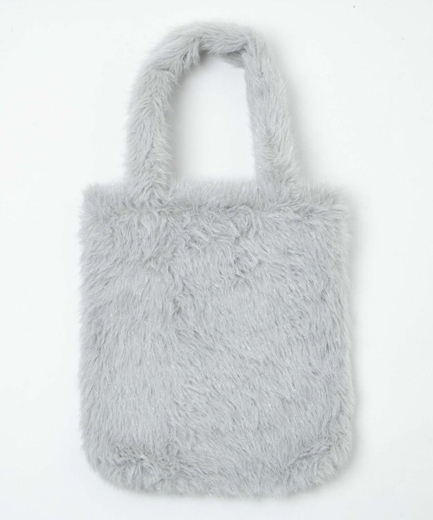 WEGO ラメファートート ライトグレー