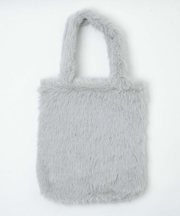 WEGO ラメファートート ライトグレー