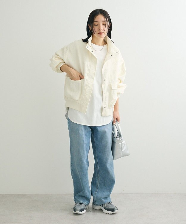 Green Parks ２ＷＡＹ　　ジャガードブルゾン Ivory