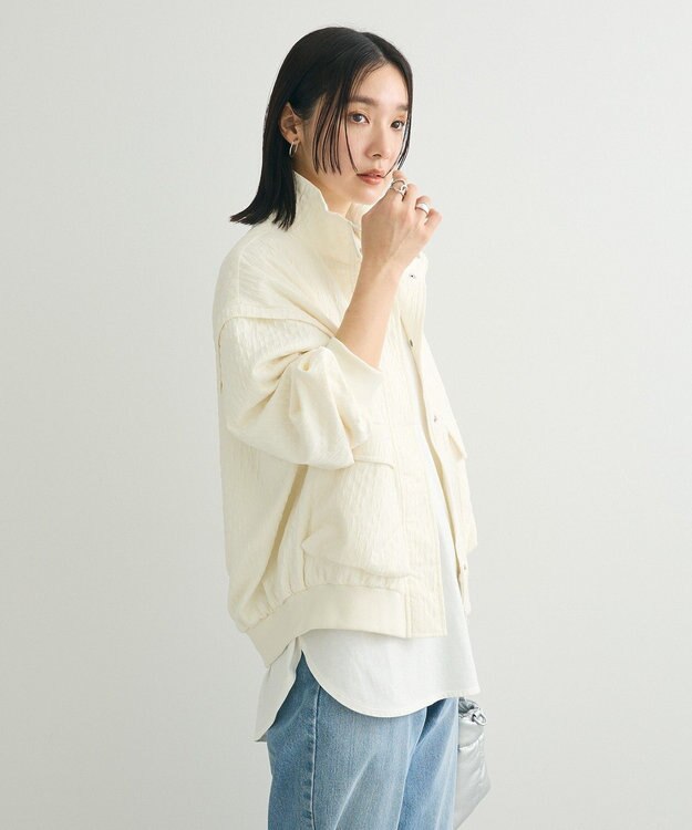 Green Parks ２ＷＡＹ　　ジャガードブルゾン Ivory