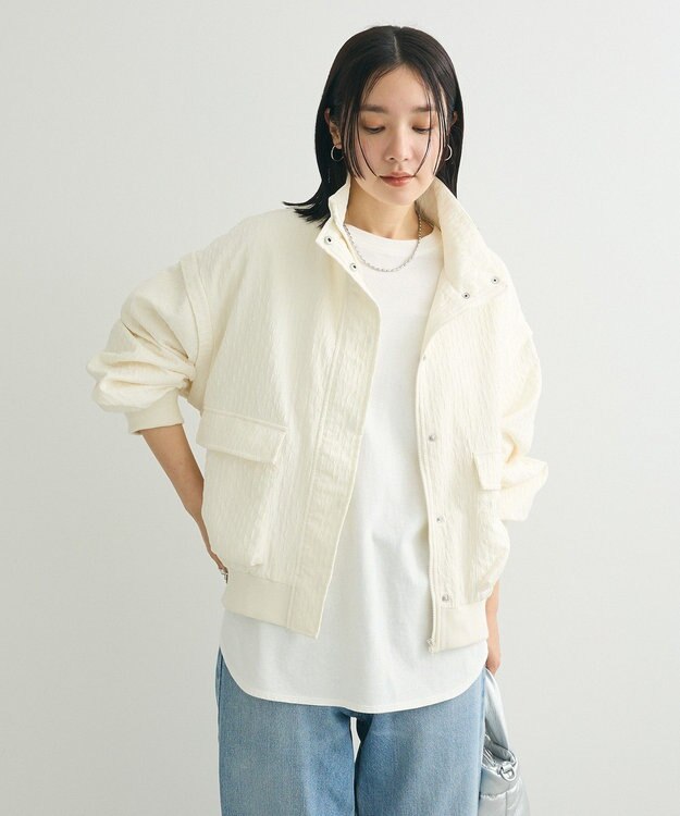 Green Parks ２ＷＡＹ　　ジャガードブルゾン Ivory