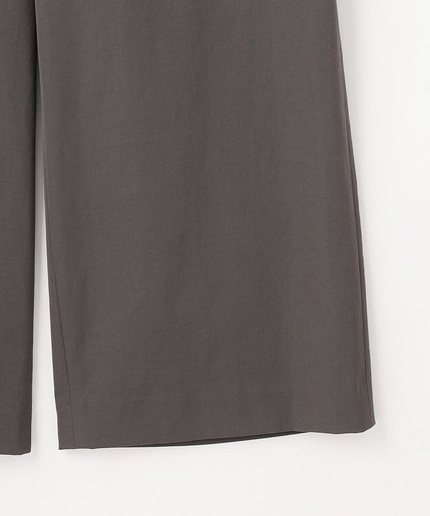 J.PRESS LADIES 【洗える・吸水速乾】麻シェルドライ セミワイド パンツ スレート系