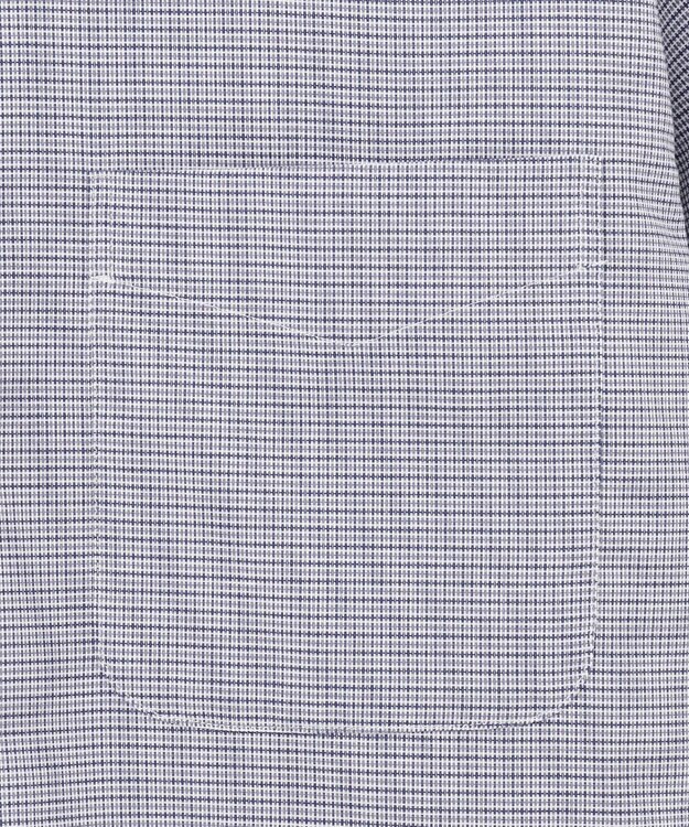 J.PRESS MEN 【EXTRA COMFORT / 形態安定・ストレッチ・抗菌防臭・速乾】パナマミニチェック 半袖シャツ/B.D. ライトグレー系3