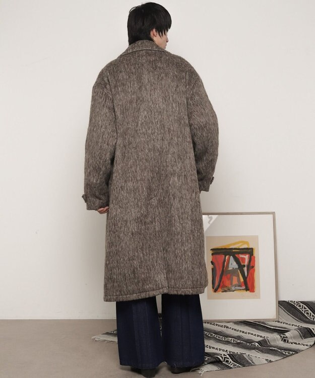 WEGO シャギーオーバーコート ブラウン