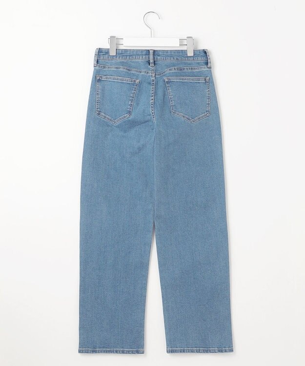 J.PRESS LADIES L 【洗える】BASIC STRETCH DENIM ボーイフィット パンツ ダルブルー系