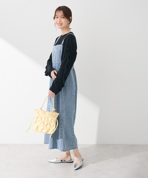 Green Parks ・ＥＬＥＮＣＡＲＥ　ＤＵＥ　デニムＷ－ＺＩＰジャンスカ Light Indigo