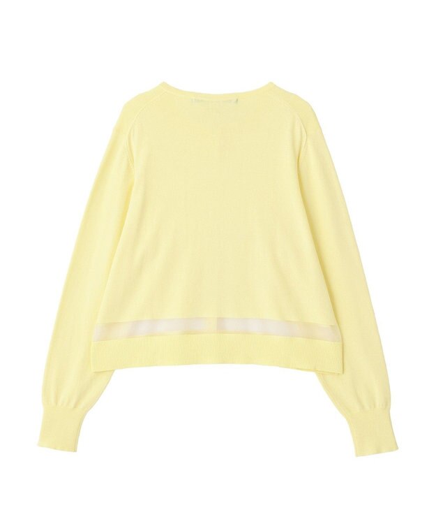 YECCA VECCA シアーMIXカーディガン Off White