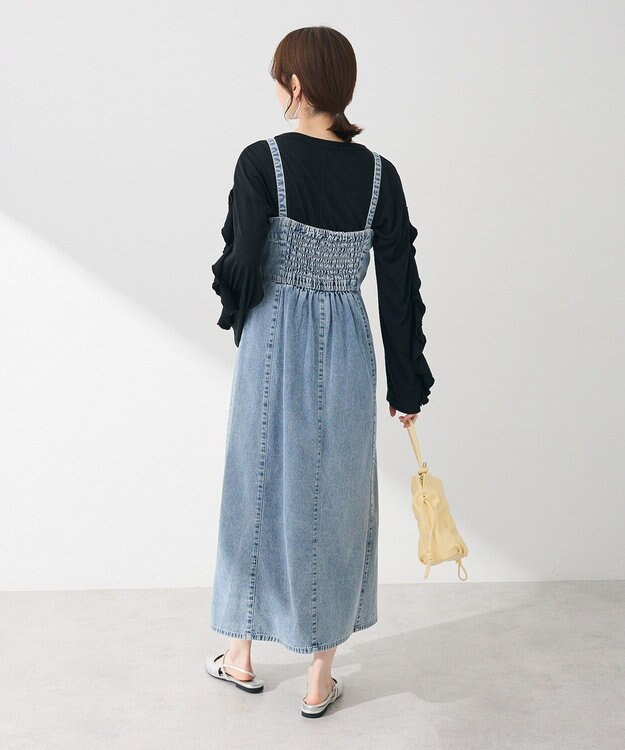 Green Parks ・ＥＬＥＮＣＡＲＥ　ＤＵＥ　デニムＷ－ＺＩＰジャンスカ Light Indigo