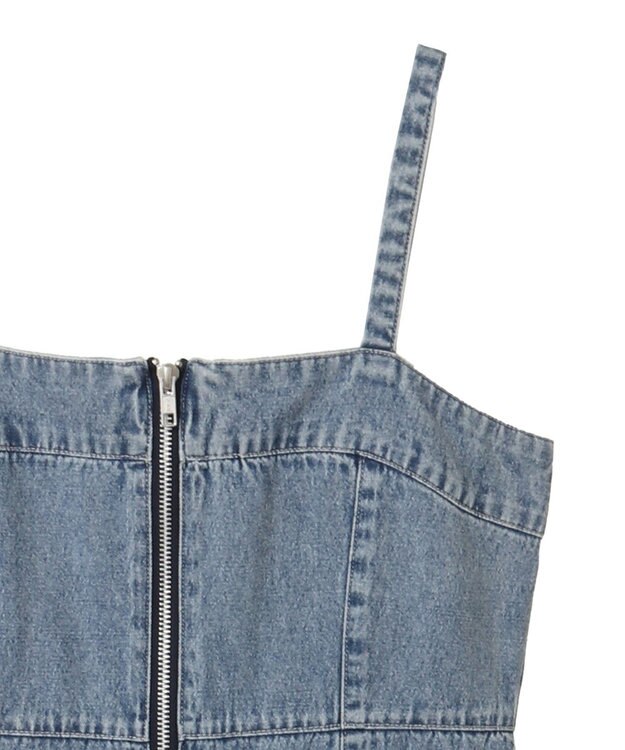 Green Parks ・ＥＬＥＮＣＡＲＥ　ＤＵＥ　デニムＷ－ＺＩＰジャンスカ Light Indigo