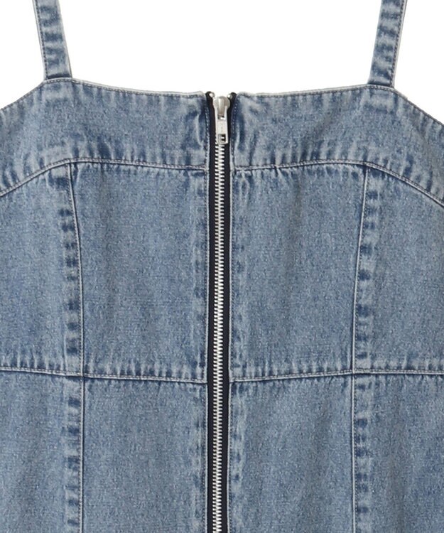 Green Parks ・ＥＬＥＮＣＡＲＥ　ＤＵＥ　デニムＷ－ＺＩＰジャンスカ Light Indigo