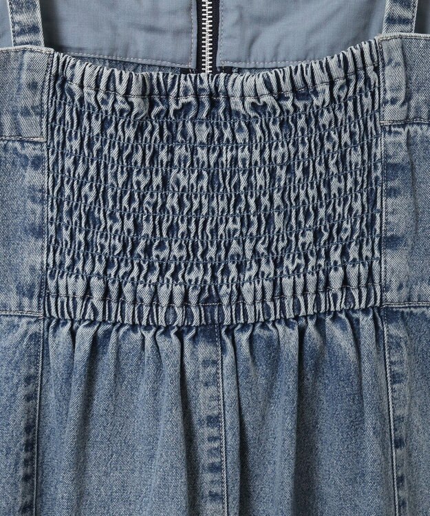 Green Parks ・ＥＬＥＮＣＡＲＥ　ＤＵＥ　デニムＷ－ＺＩＰジャンスカ Light Indigo