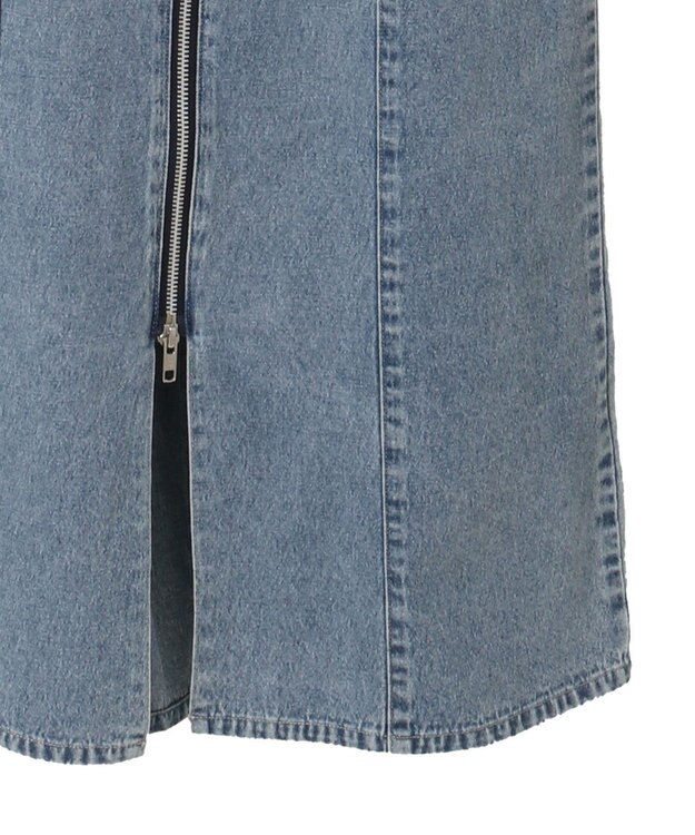 Green Parks ・ＥＬＥＮＣＡＲＥ　ＤＵＥ　デニムＷ－ＺＩＰジャンスカ Light Indigo