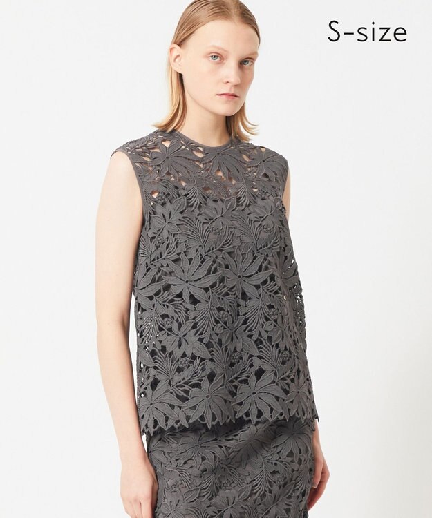 BEIGE， 【S-size】NARCISSUS / レースブラウス Slate