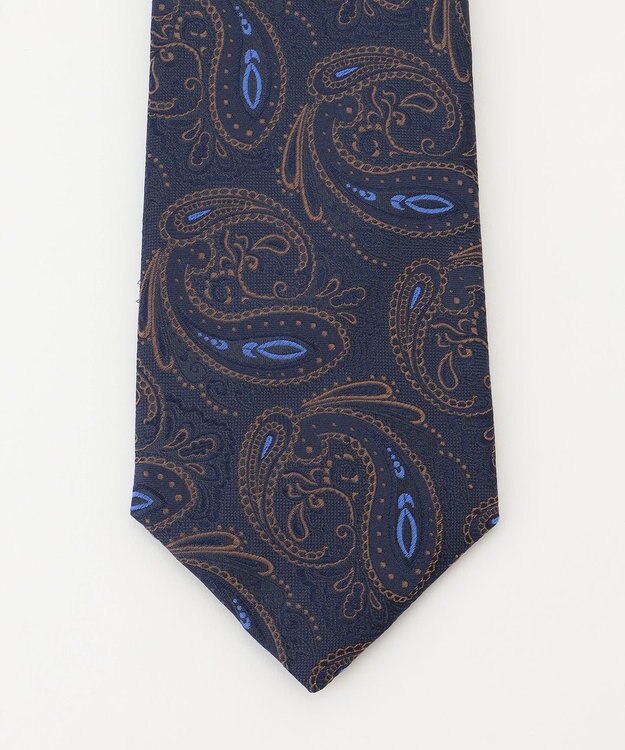 KASHIYAMA KASHIYAMAオリジナル【JAPAN MADE】ペイズリーネクタイ ブルー