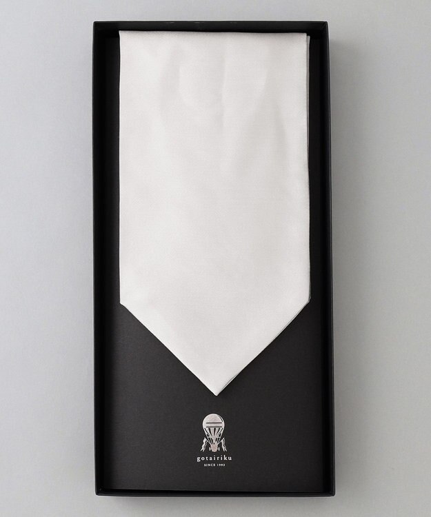 GOTAIRIKU 【WEAR BLACK】フォーマル用 アスコットタイ ライトグレー系