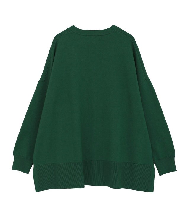 AMERICAN HOLIC バイパチVネックルーズカーディガン Green