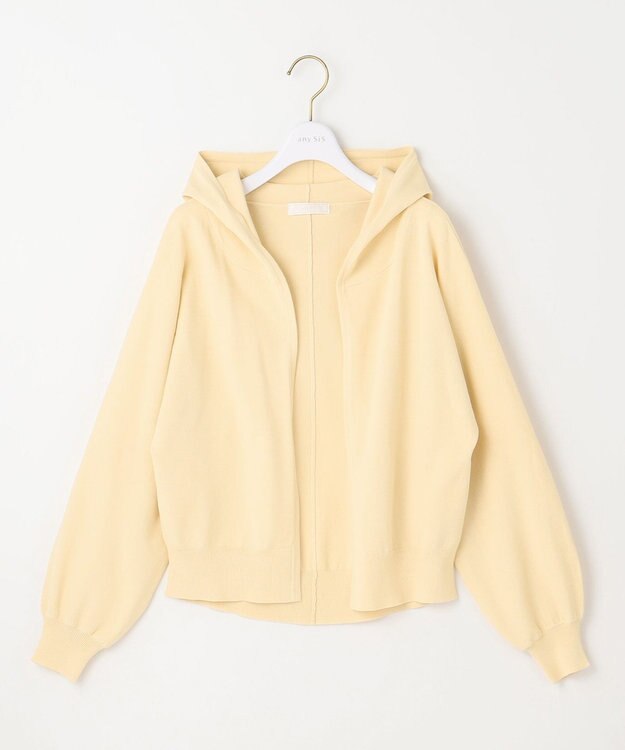 ANY SIS 【接触冷感・UVケア】ニットフーディー カーディガン ライトイエロー