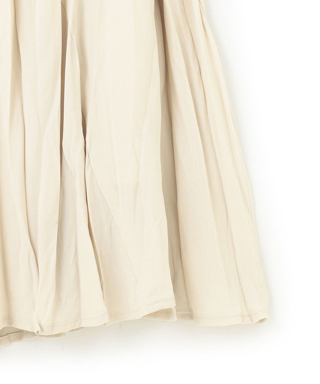 23区 S 【洗える】クラッシュ プリーツ ジョーゼット スカート ベージュ系