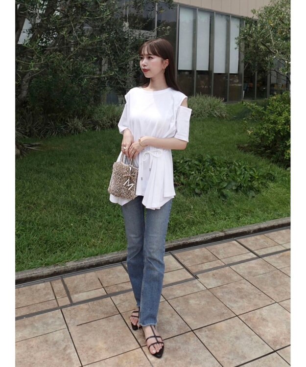 Green Parks ショルダーカットチュニック Off White