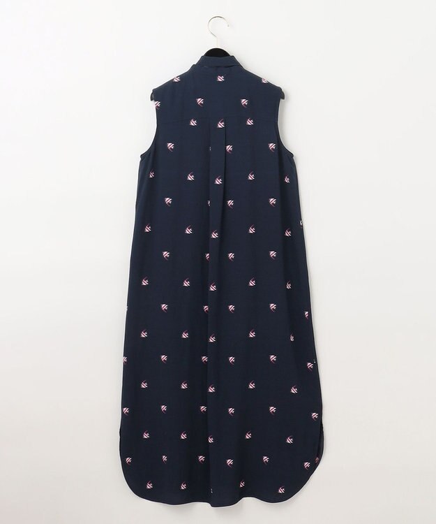 GRACE CONTINENTAL エンゼルフィッシュジャガードワンピース ネイビー
