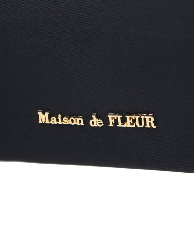 Maison de FLEUR リボンチャーム付き3ルームトートバッグ Black