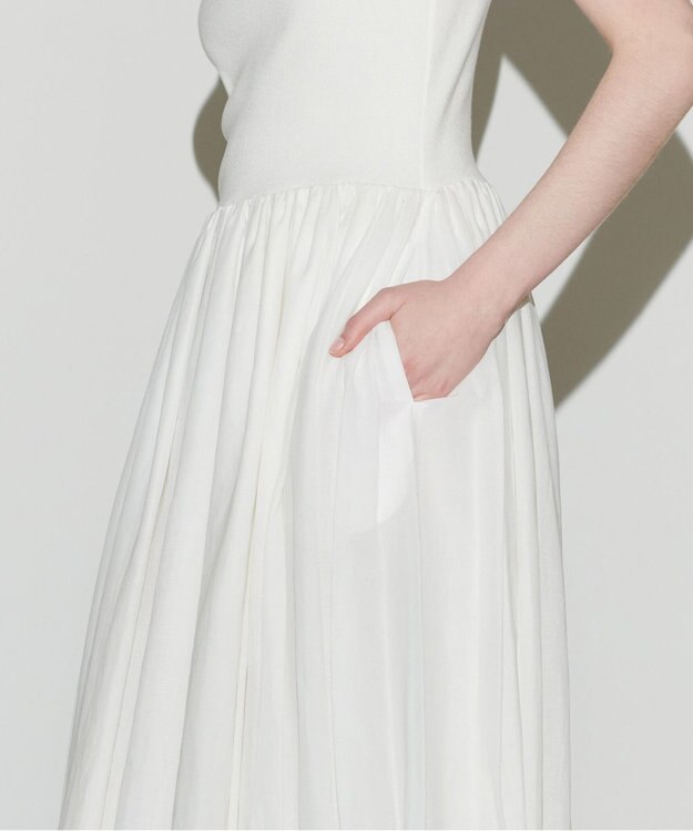 NAVE 【Nave　洗える】トランスペアレントボイル ドレス ホワイト系