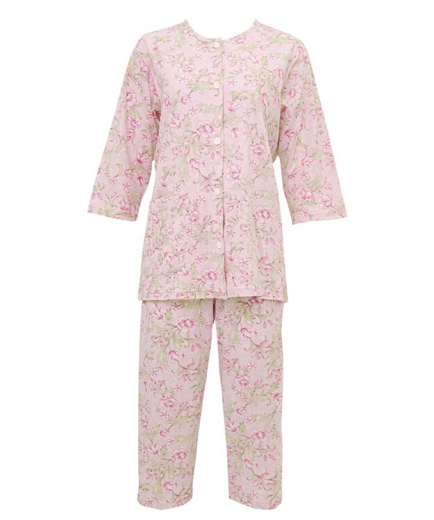 Wing 【数量限定　特別価格】　パジャマ　７分袖・８分丈ズボン　綿100％　天竺素材　やわらかな肌ざわり　ウイング／ワコール　EP8972 ピンク