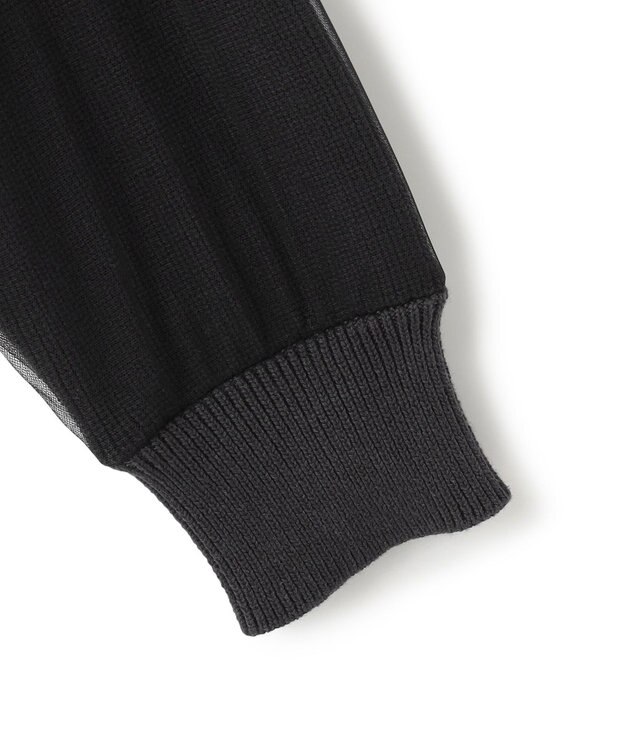 BEIGE， 【洗える・GISELe 4月号掲載】MYRTLE / チュールレイヤードカーディガン Slate