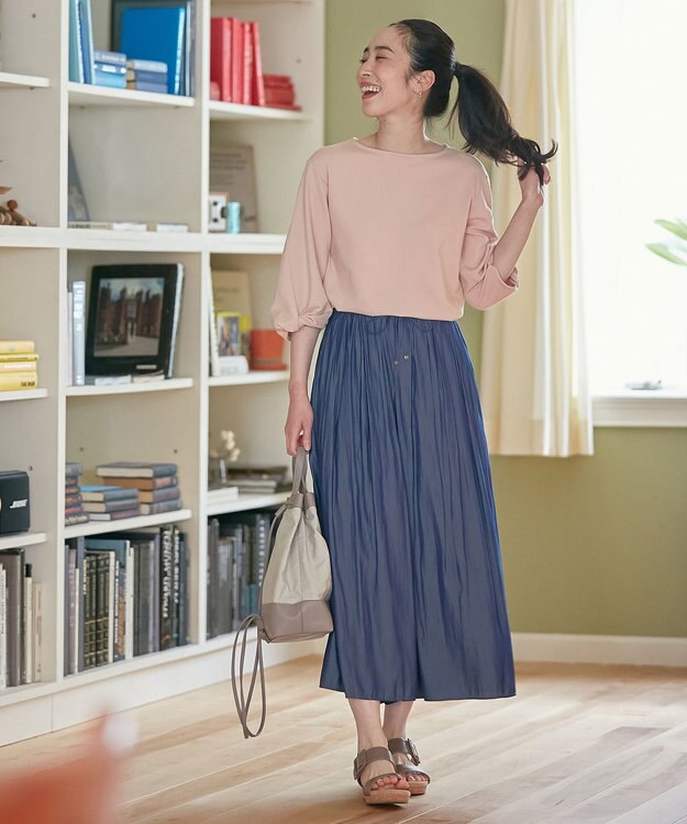 ANY ツイストスリーブ トップス ピンク