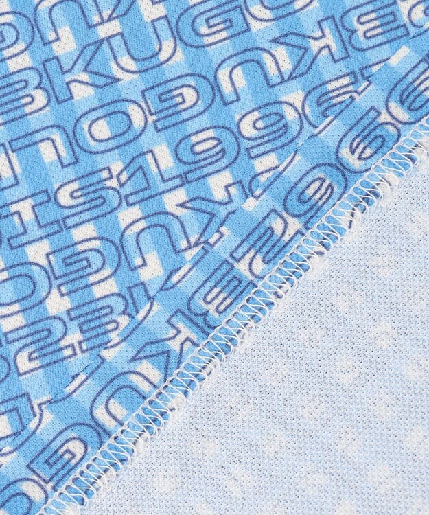 23区GOLF 【MEN】【UVケア/吸水速乾】ギンガムチェックロゴ 半袖ポロシャツ スカイブルー系3