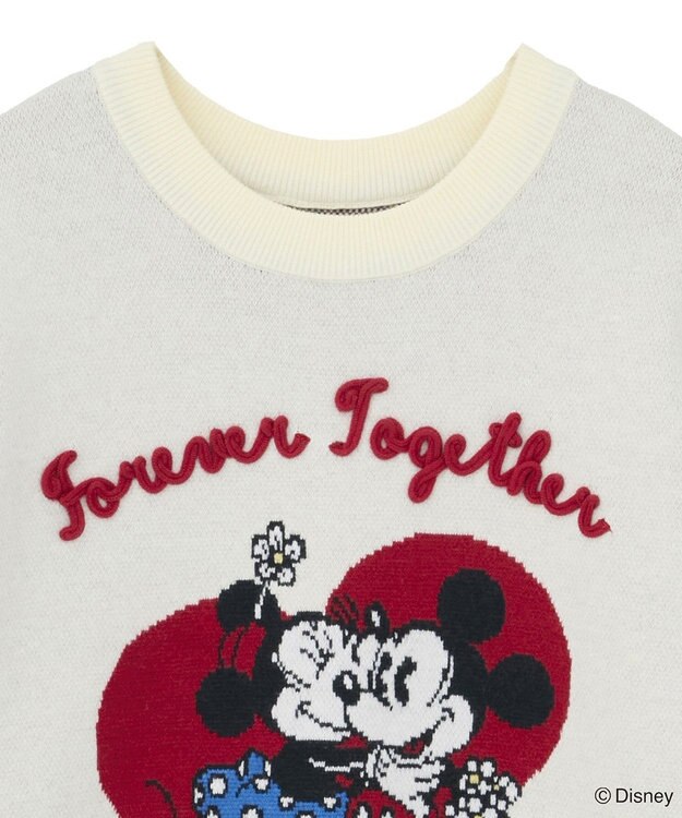 Green Parks ミッキー＆フレンズ／ジャガードニットプルオーバー Ivory