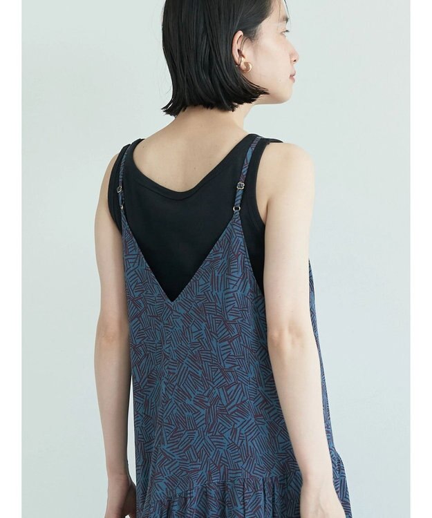 AMERICAN HOLIC ティアードギャザーキャミワンピース Blue